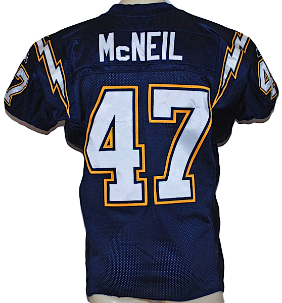 Lot Detail - 2002 Ryan McNeil San Diego Chargers Game-Used Home