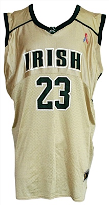 2001-2002 LeBron James St. Vincent-St. Marys Irish High School Game-Used Home Jersey (MEARS LOA)