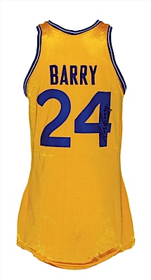 1974-1975 Rick Barry Golden State Warriors Game-Used & Autographed Home Jersey (Barry LOA) (Championship Season)(JSA)