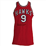 Circa 1960 Bob Pettit St. Louis Hawks Game-Used & Autographed Road Uniform (2) (Pettit LOA) (JSA)