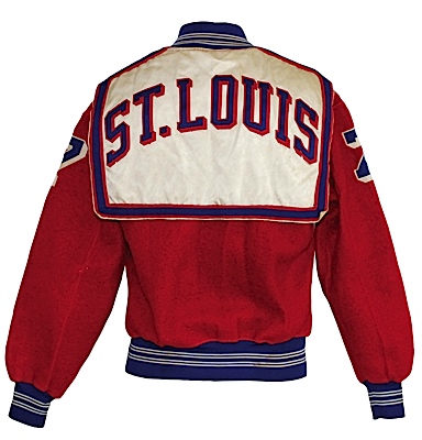 1955-1956 Bobby Harrison St. Louis Hawks Inaugural Season Worn Fleece Jacket (MEARS A10)