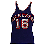 Late 1940s Red Holzman Rochester Royals Game-Used Road Jersey (Ballboy LOA) (Very Rare)