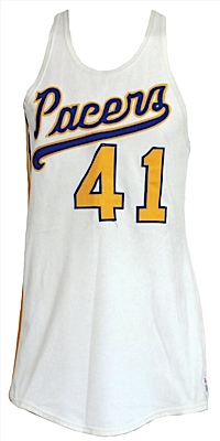 1974-1975 Len Elmore Indiana Pacers ABA Game-Used Home Jersey