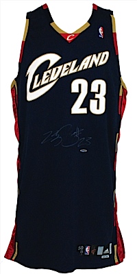 2006-2007 LeBron James Cleveland Cavaliers Game-Used & Autographed Road Alternate Jersey (JSA) (UDA)