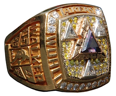 2002 Samaki Walker Los Angeles Lakers World Championship Ring (Players Ring)