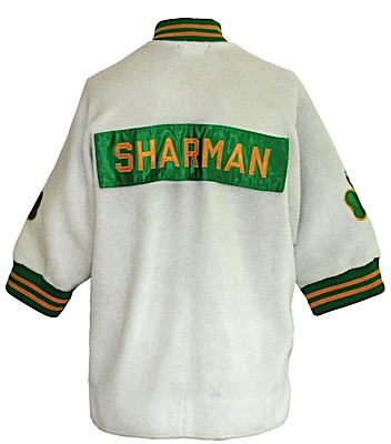 Circa 1960 Bill Sharman Boston Celtics Home Fleece Warm-Up Jacket (Very Scarce)
