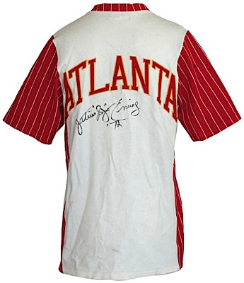 1972 Dr. J Julius Erving Atlanta Hawks Worn & Autographed Warm-Up Jacket (JSA) (Scarce)