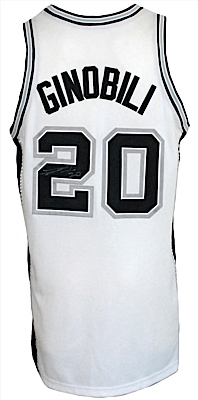 2004-2005 Manu Ginobili San Antonio Spurs Game-Used & Autographed Home Jersey (JSA)