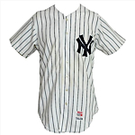 1973 Fritz Peterson & 1975 Otto Velez New York Yankees Game-Used Home Jerseys (2)