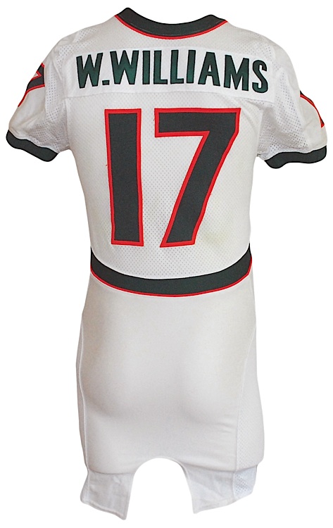 Miami Hurricanes #18 Game Used White Football Practice Jersey 929