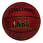 Lot of 2005-2006 NJ Nets Team Autographed Basketballs (2) (JSA)