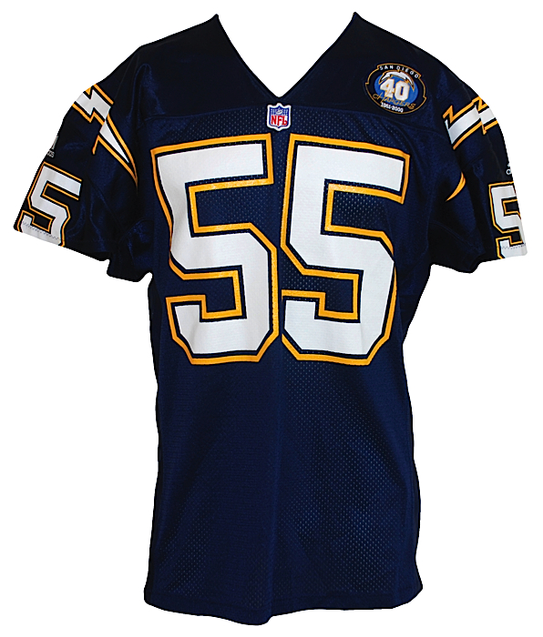 Lot Detail - 1997-99 JUNIOR SEAU SAN DIEGO CHARGERS GAME WORN JERSEY AND  PANTS (SDHOC COLLECTION)