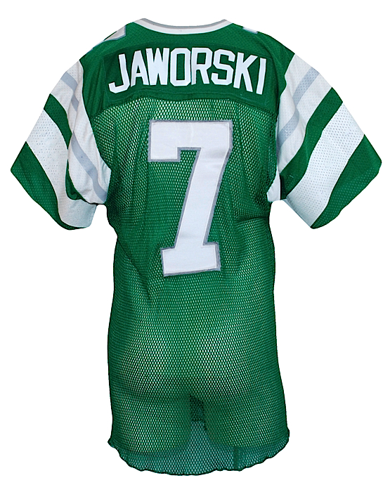 Lot Detail - Late 1970s Ron Jaworski Philadelphia Eagles Game-Used Fishnet  Mesh Home Jersey with Autographed Photo (2) (JSA)