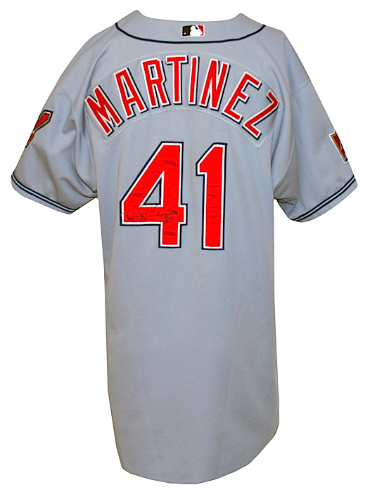 Lot Detail - 2004 Victor Martinez Cleveland Indians Game-Used & Autographed  Japan All-Star Series Road Jersey (JSA)