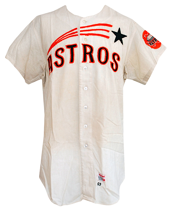 Lot Detail - 1969-1970 Bob Watson Houston Astros Game-Used Shooting Stars  Home Flannel Jersey