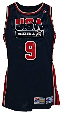 1992 Michael Jordan USA Olympic Dream Team Game-Used & Autographed Road Uniform (2) (JSA) (UDA)