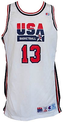 1994 Shaquille ONeal World Championship of Basketball Game-Used & Autographed Home Jersey (JSA)