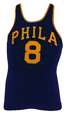 1946-1947 George Senesky Philadelphia Warriors Game-Used Road Jersey (First Year NBA)