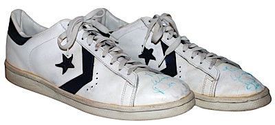 Mid 1970s Dan Issel ABA Game-Used & Autographed Sneakers (JSA)