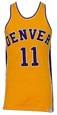 1973-1974 Steve Jones ABA Denver Rockets Game-Used Home Uniform (2) (One Year Style)