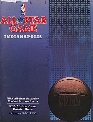 1985 NBA All-Star Game Autographed Program with Rookie Michael Jordan (JSA)