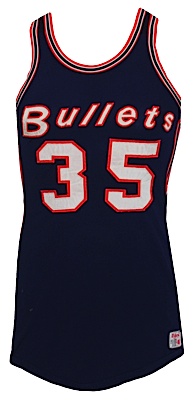 Late 1960s Ed Manning Baltimore Bullets Game-Used Road Jersey 