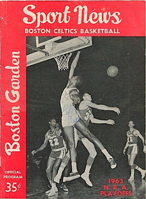 Pair of 1960s Basketball Programs signed by Oscar Robertson, Russell, Havlicek, Thurmond and Several Other HOFers (2) (JSA) 