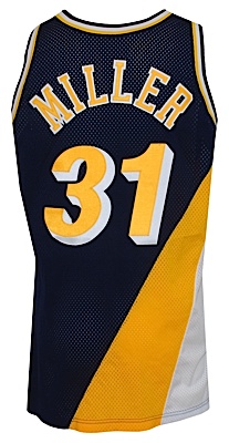 1995-1996 Reggie Miller Indiana Pacers Game-Used Road Jersey 