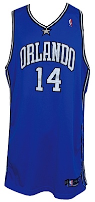 2004-2005 Jameer Nelson Rookie Orlando Magic Game-Used Road Jersey