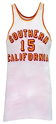 1948-1949 Abe Androff University of Southern California Trojans Home Jersey (Photo Style Match) (Magnificent 3-D Style)