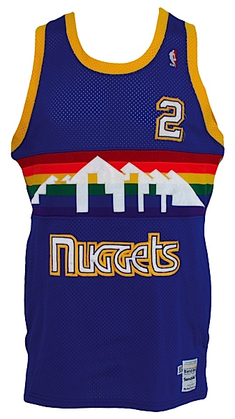ThingsIBuyForYou Alex English Denver Nuggets Vintage Sandknit Basketball Jersey