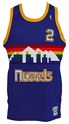 1988-1989 Alex English Denver Nuggets Game-Used Jersey with 1987-1988 Game-Used Shorts (2)