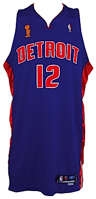 2005 Ronald Dupree Detroit Pistons Game-Used NBA Finals Road Jersey, Warm-Up Jacket, Pants, & Shooting Shirt (4)