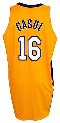 2008-2009 Pau Gasol Los Angeles Lakers Game-Used Home Jersey (Championship Season)