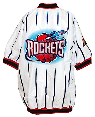 1996-1997 Charles Barkley Houston Rockets Worn Home Warm-Up Jacket