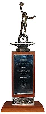 1967 Nate Thurmond Sportsmans Guild Player of the Year Award Trophy