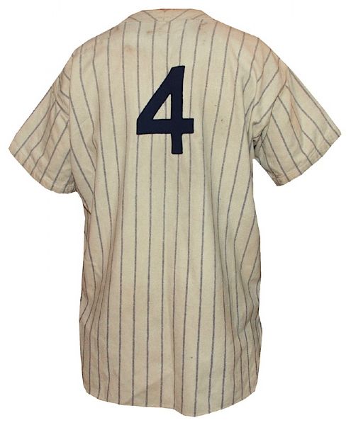 Circa 1933 Lou Gehrig NY Yankees Game-Used Home Flannel Jersey