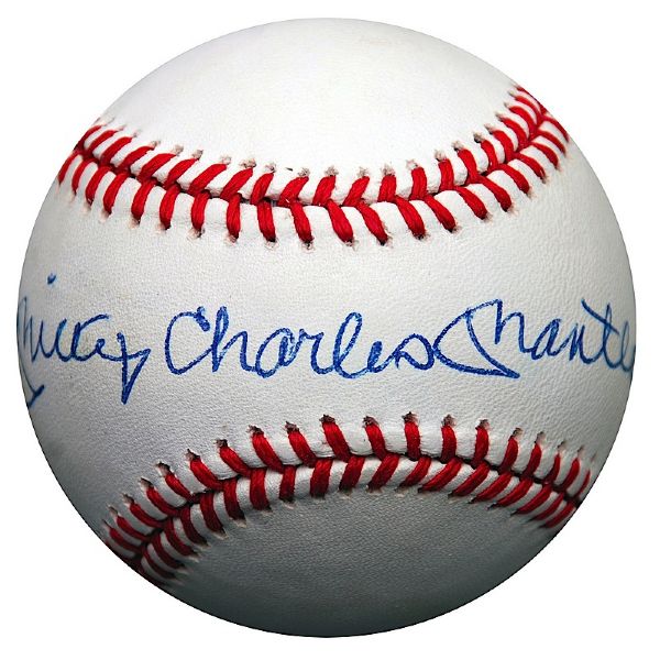 Mickey Charles Mantle Single-Signed Baseball (JSA)