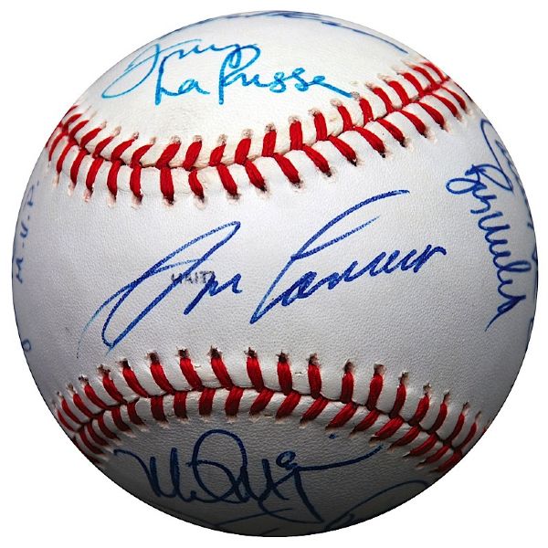 1989 Oakland As World Championship Team Autographed Baseball (JSA)