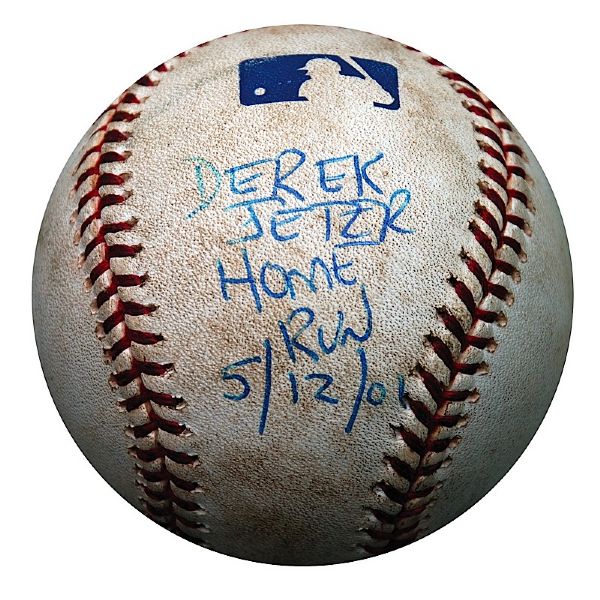5/12/2001 Derek Jeter NY Yankees Game-Winning Home Run Baseball