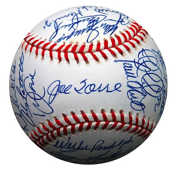 1998 NY Yankees World Championship Team Autographed Baseball (32 Signatures) (125-50 Season) (JSA)