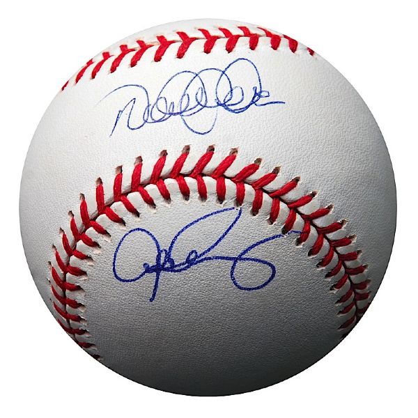 Derek Jeter & Alex Rodriguez Autographed Baseball (JSA)