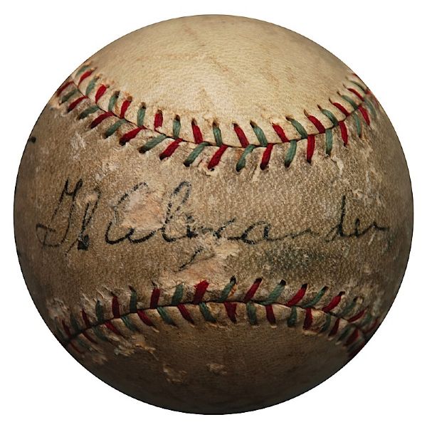 Grover Cleveland Alexander Autographed Baseball (JSA)