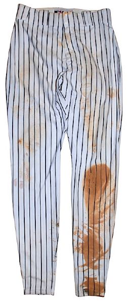Lot of NY Yankees Game-Used Home Pants - 1996 John Wetteland Autographed & 2007 Bobby Abreu (2) (Yankees-Steiner) (JSA)