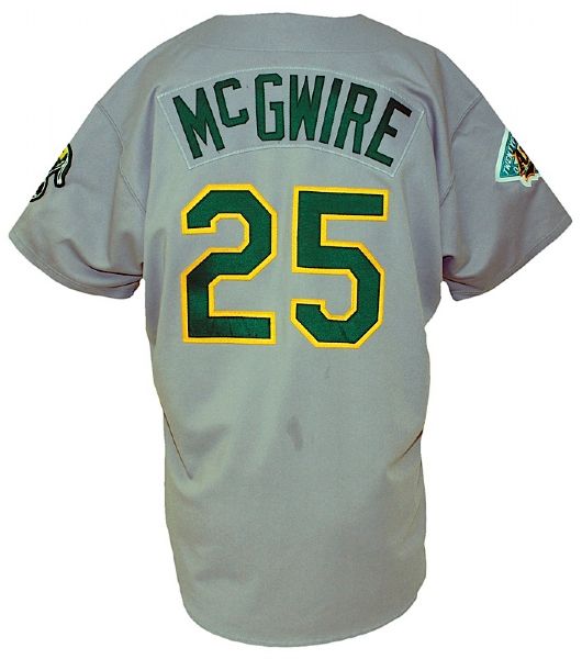 1992 Mark McGwire Oakland As Game-Used Road Jersey 