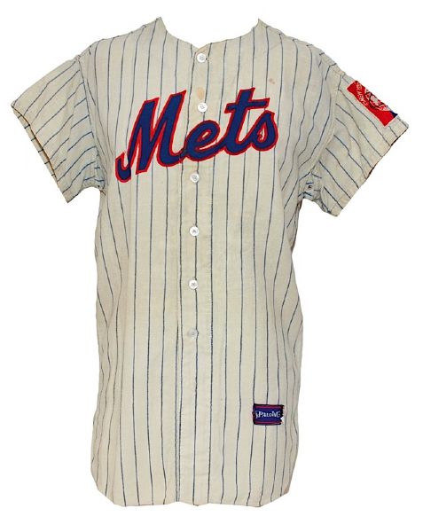 1962 Joe Ginsberg, Chico Fernandez & Jesse Gonder New York Mets Game-Used Home Flannel Jersey (Franchise Inaugural Season) 