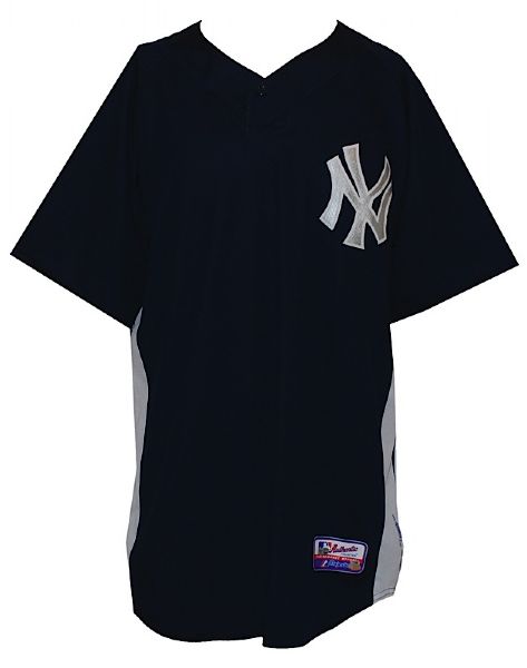 2008 Jason Giambi New York Yankees Spring Training Game-Used Home Jersey (Yankees-Steiner LOA) (MLB Hologram