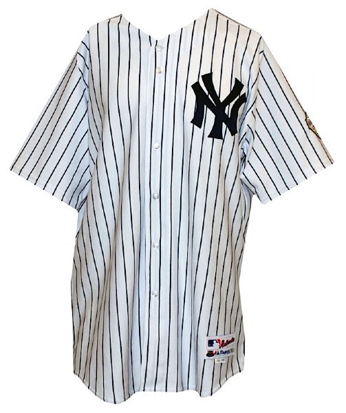 2009 Phil Hughes New York Yankees Game-Used Home Jersey with Inaugural Season Patch (Yankees-Steiner LOA (MLB Hologram) (World Championship Season)
