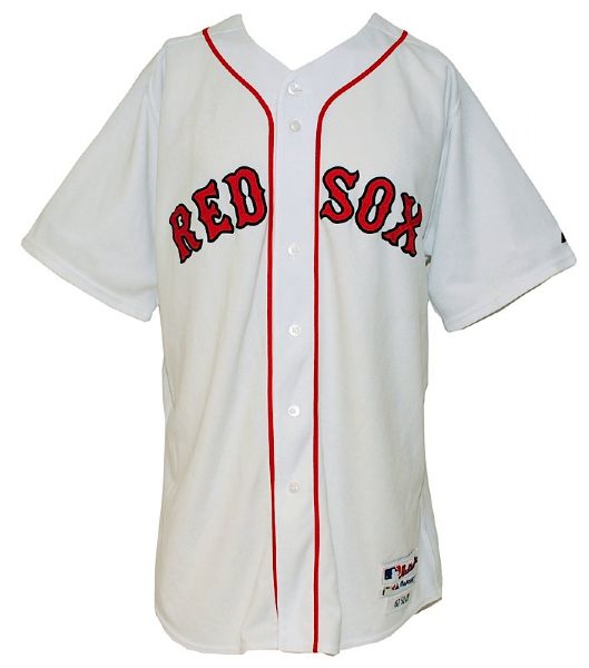 2009 Justin Masterson Boston Red Sox Game-Used Home Jersey (Steiner LOA) (MLB Hologram) 