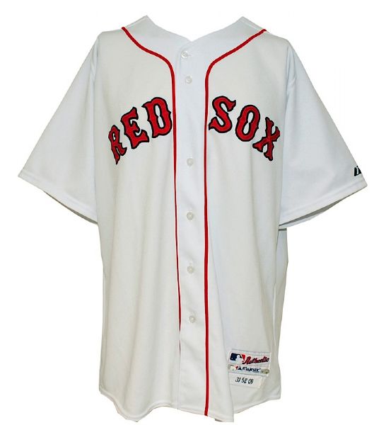 2009 Jon Lester Boston Red Sox Game-Used Home Jersey (Steiner LOA) (MLB Hologram) 